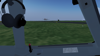 J Maverick in a C-32J (Taking off at LFRB)